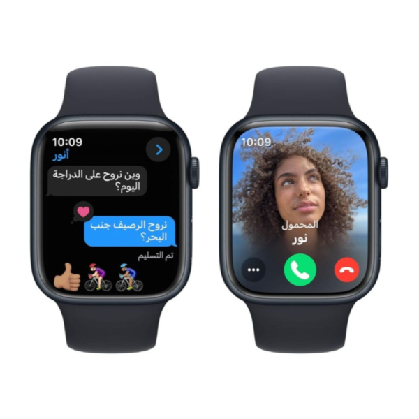ساعة أبل 9 الجيل التاسع 45 ملم GPS أسود M/L